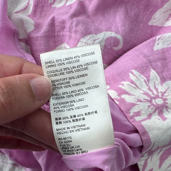 NWT Free People The Perfect Sundress Size XS Pink White Floral Linen Maxi Dress - Picture 7 of 8